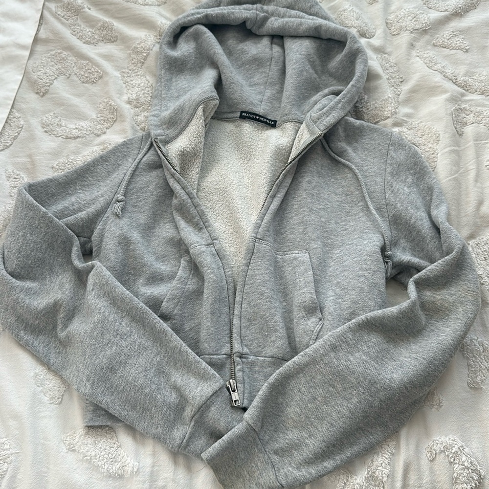 brandy cropped zip up jacket